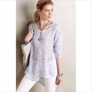 ANTHROPOLOGIE Akemi + Kin Ezri lightweight sweater blue white size small boho
